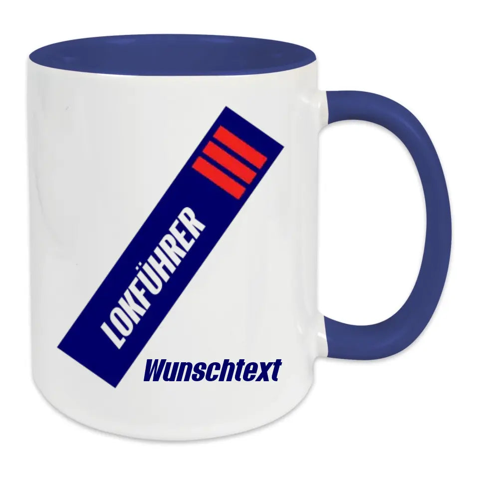 Keramik-Tasse - Lokführer in verschiedenen Farben und Kombinationen - Personalisiert