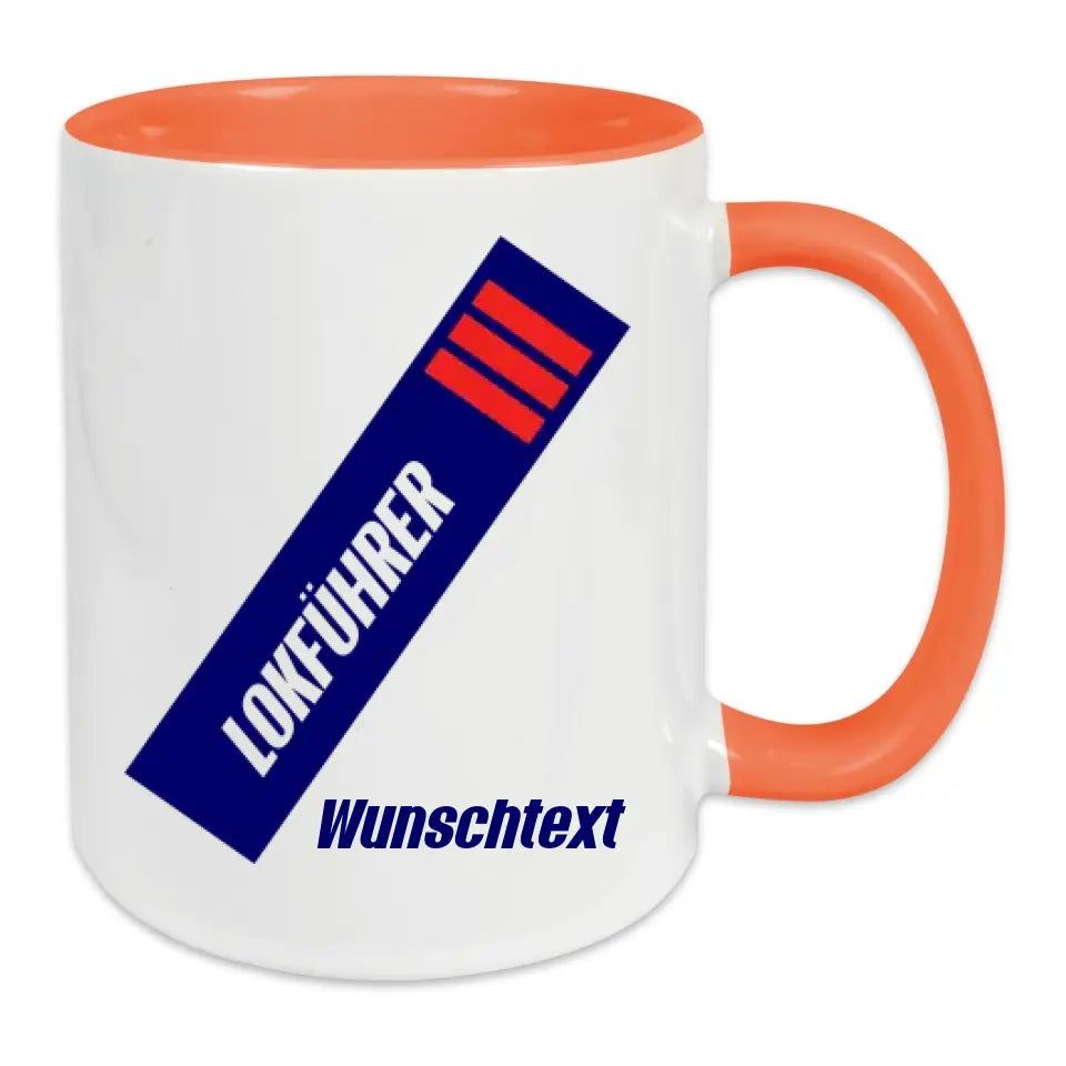 Keramik-Tasse - Lokführer in verschiedenen Farben und Kombinationen - Personalisiert