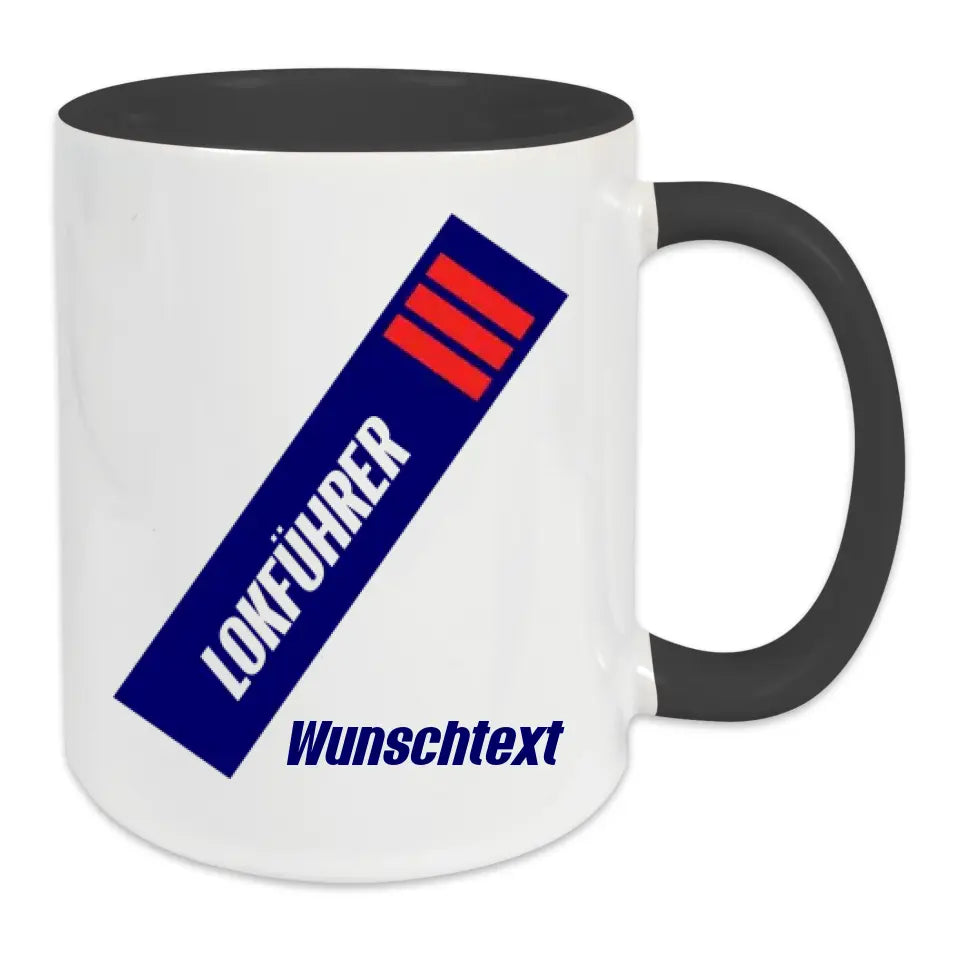 Keramik-Tasse - Lokführer in verschiedenen Farben und Kombinationen - Personalisiert