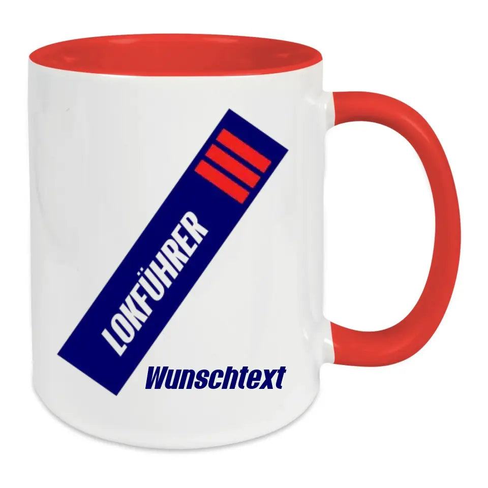 Keramik-Tasse - Lokführer in verschiedenen Farben und Kombinationen - Personalisiert