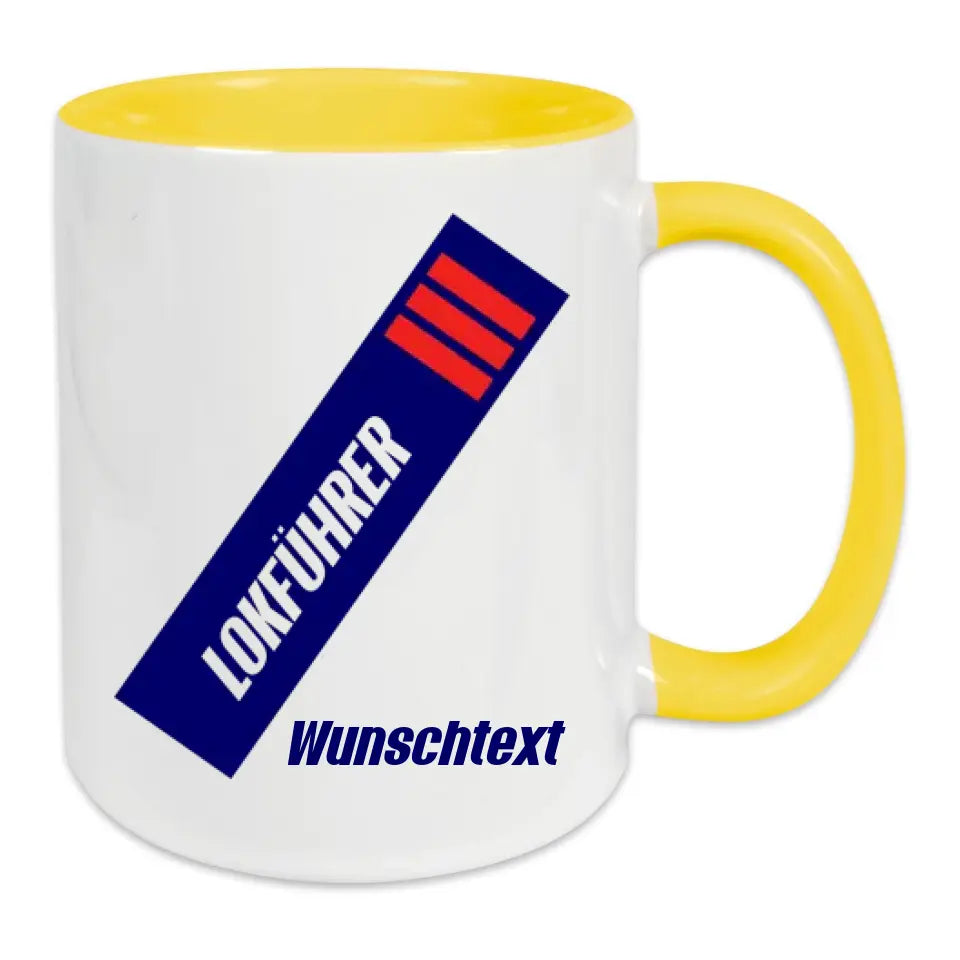 Keramik-Tasse - Lokführer in verschiedenen Farben und Kombinationen - Personalisiert
