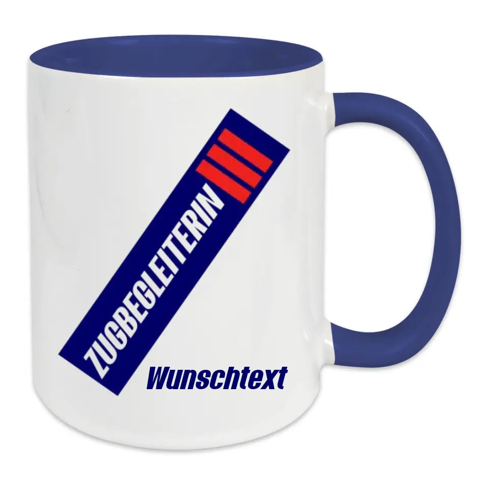 Keramik-Tasse - Zugbegleiterin in verschiedenen Farben und Kombinationen - Personalisiert