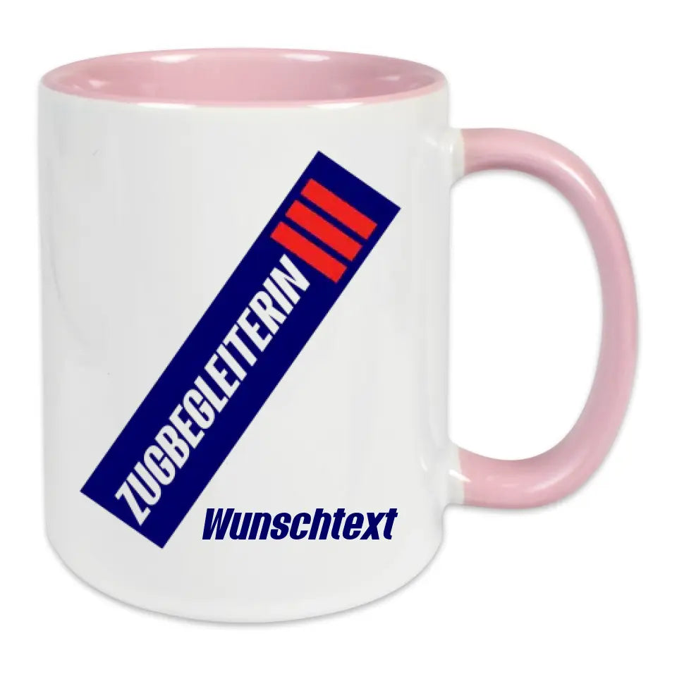 Keramik-Tasse - Zugbegleiterin in verschiedenen Farben und Kombinationen - Personalisiert