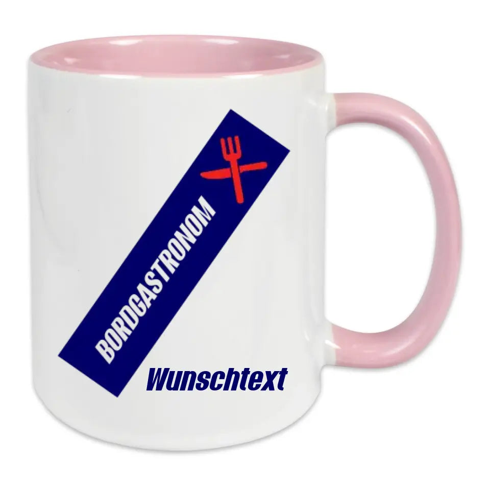 Keramik-Tasse - Bordgastronom (Messer & Gabel) in verschiedenen Farben und Kombinationen - Personalisiert