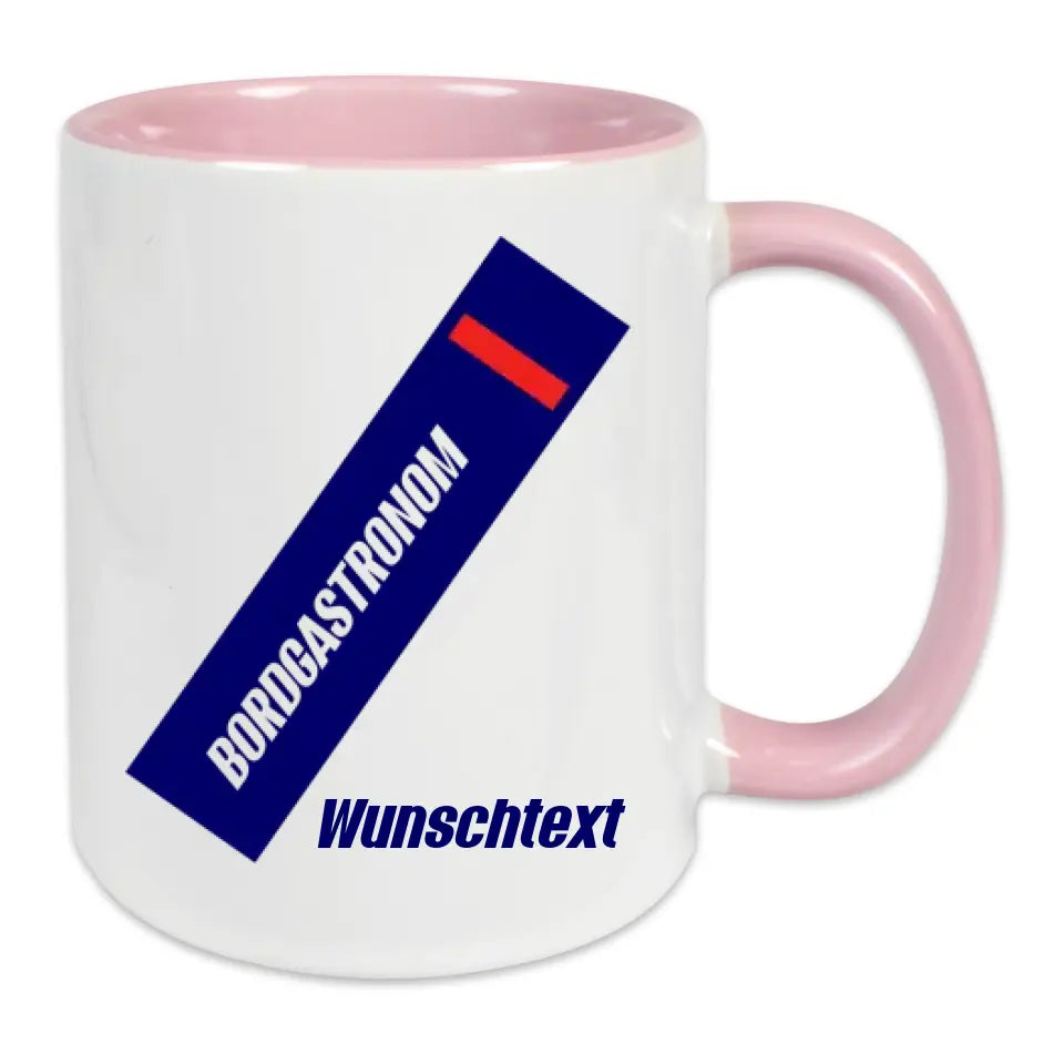 Keramik-Tasse - Bordgastronom (Streifen) in verschiedenen Farben und Kombinationen - Personalisiert