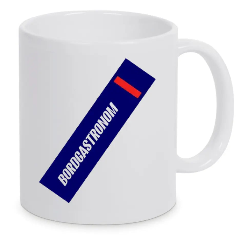 Keramik-Tasse - Bordgastronom (Streifen) in verschiedenen Farben und Kombinationen