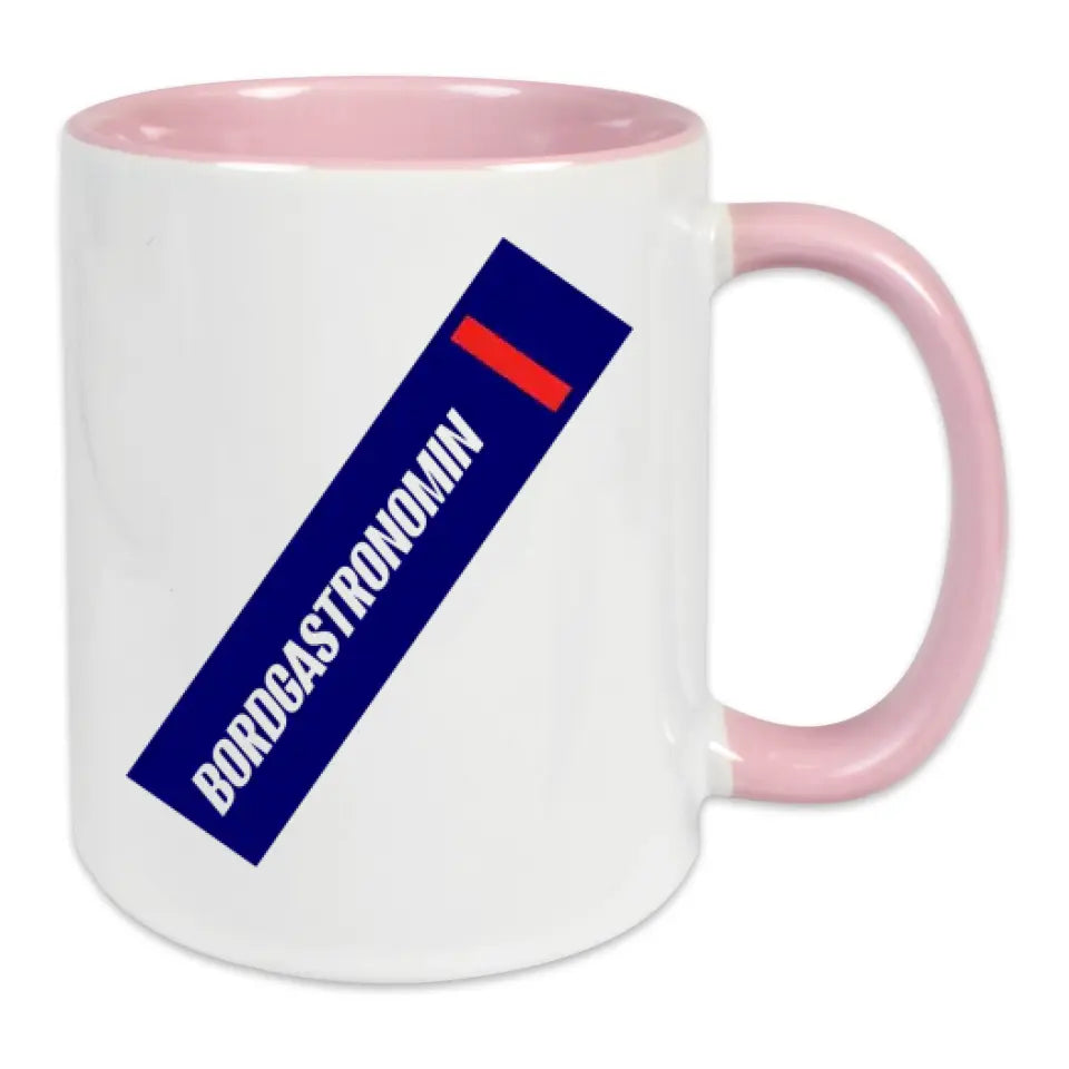 Keramik-Tasse - Bordgastronomin (Streifen) in verschiedenen Farben und Kombinationen