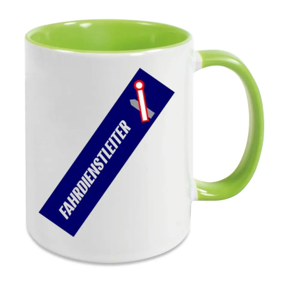 Keramik-Tasse - Fahrdienstleiter in verschiedenen Farben und Kombinationen