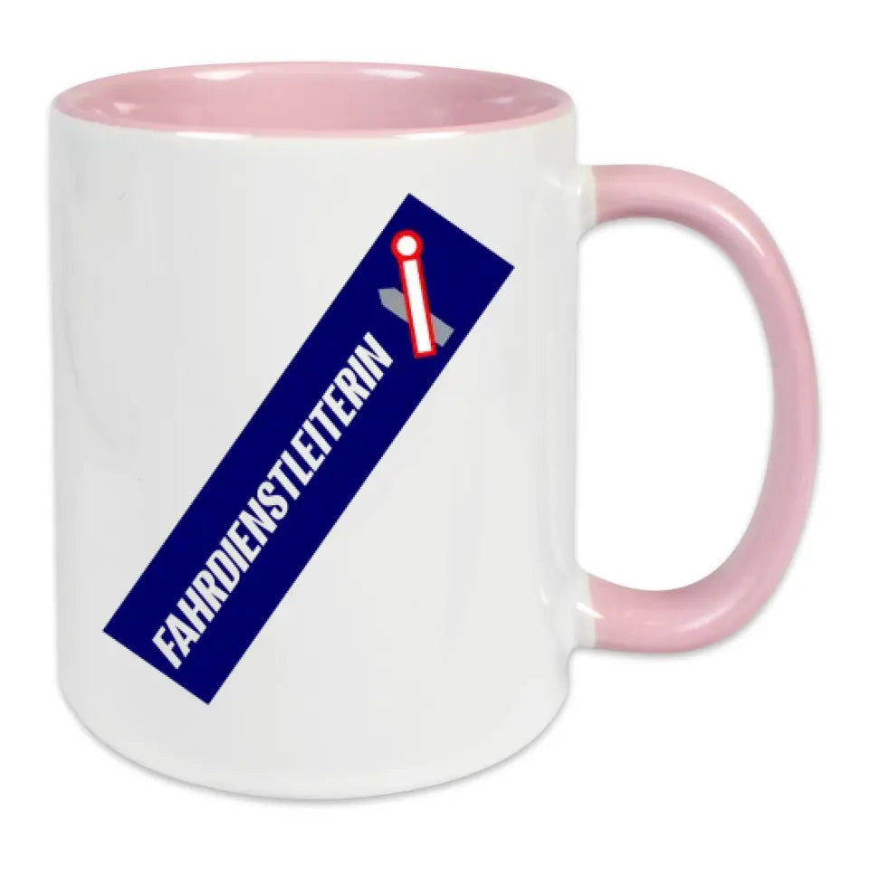 Keramik-Tasse - Fahrdienstleiterin in verschiedenen Farben und Kombinationen