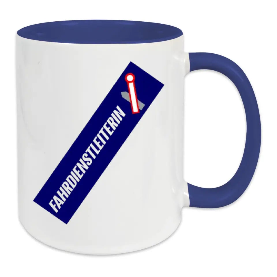 Keramik-Tasse - Fahrdienstleiterin in verschiedenen Farben und Kombinationen