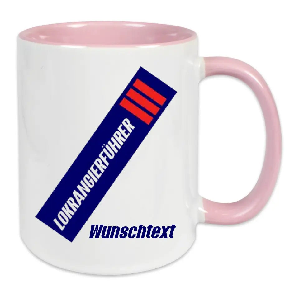 Keramik-Tasse - Lokrangierführer in verschiedenen Farben und Kombinationen - Personalisiert