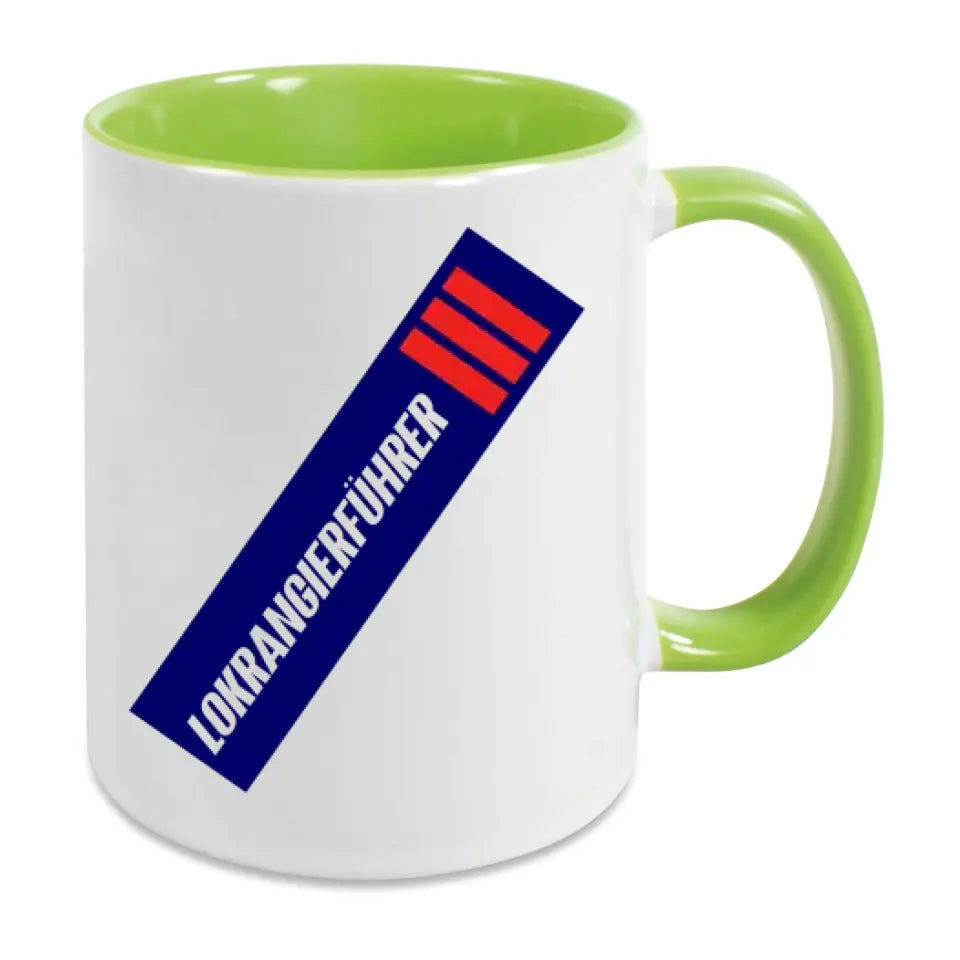 Keramik-Tasse - Lokrangierführer in verschiedenen Farben und Kombinationen