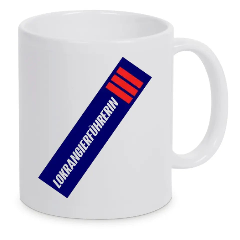 Keramik-Tasse - Lokrangierführerin in verschiedenen Farben und Kombinationen