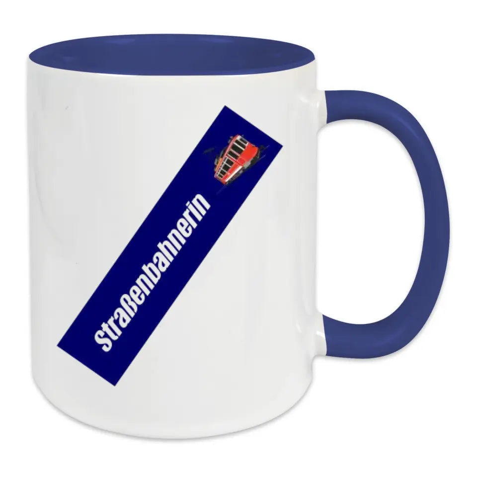 Keramik-Tasse - Straßenbahnerin in verschiedenen Farben und Kombinationen