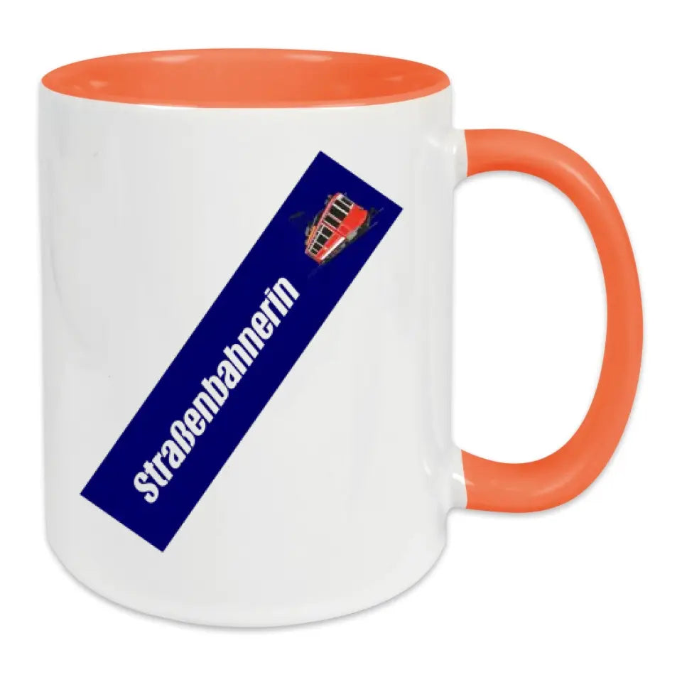 Keramik-Tasse - Straßenbahnerin in verschiedenen Farben und Kombinationen