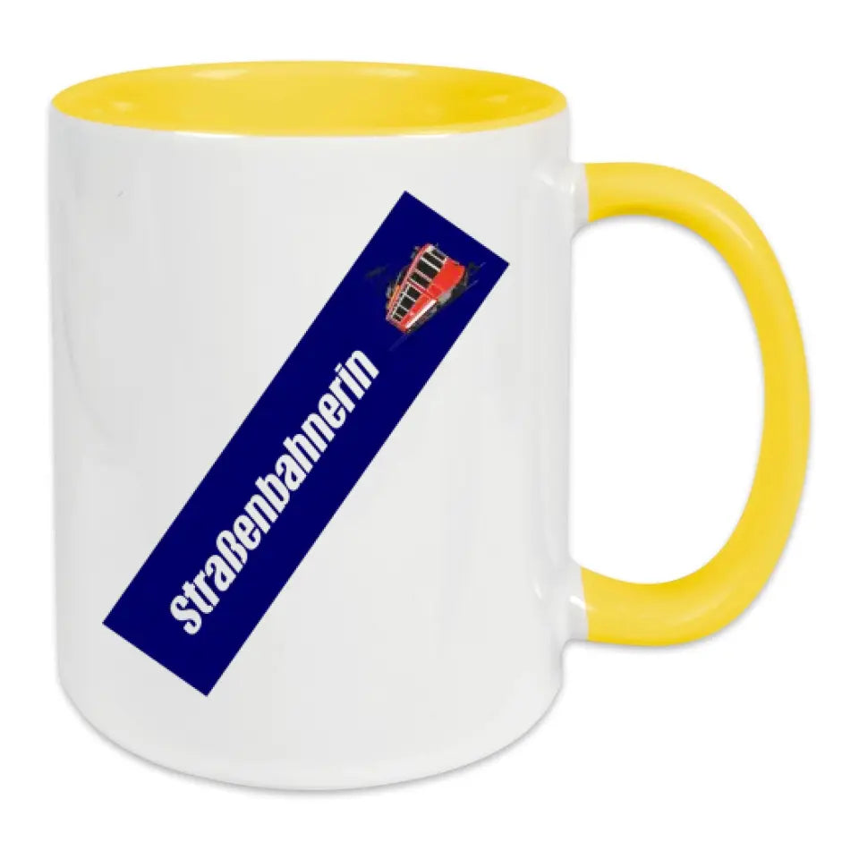 Keramik-Tasse - Straßenbahnerin in verschiedenen Farben und Kombinationen