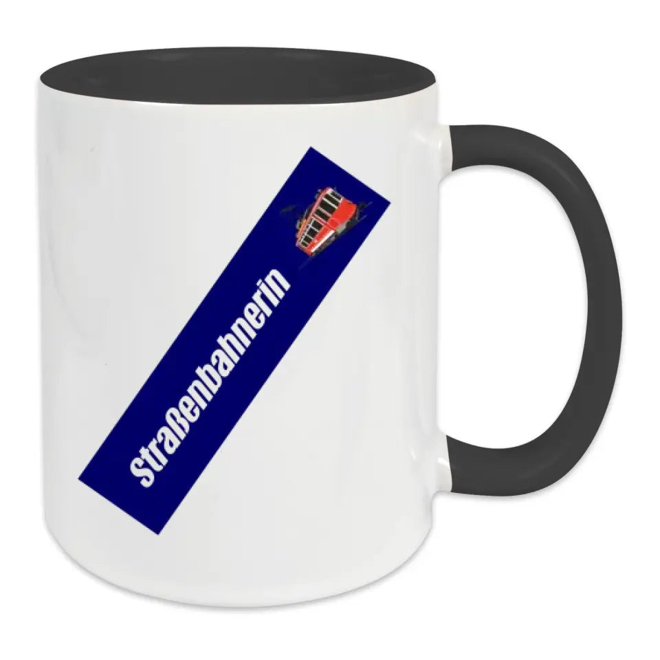 Keramik-Tasse - Straßenbahnerin in verschiedenen Farben und Kombinationen