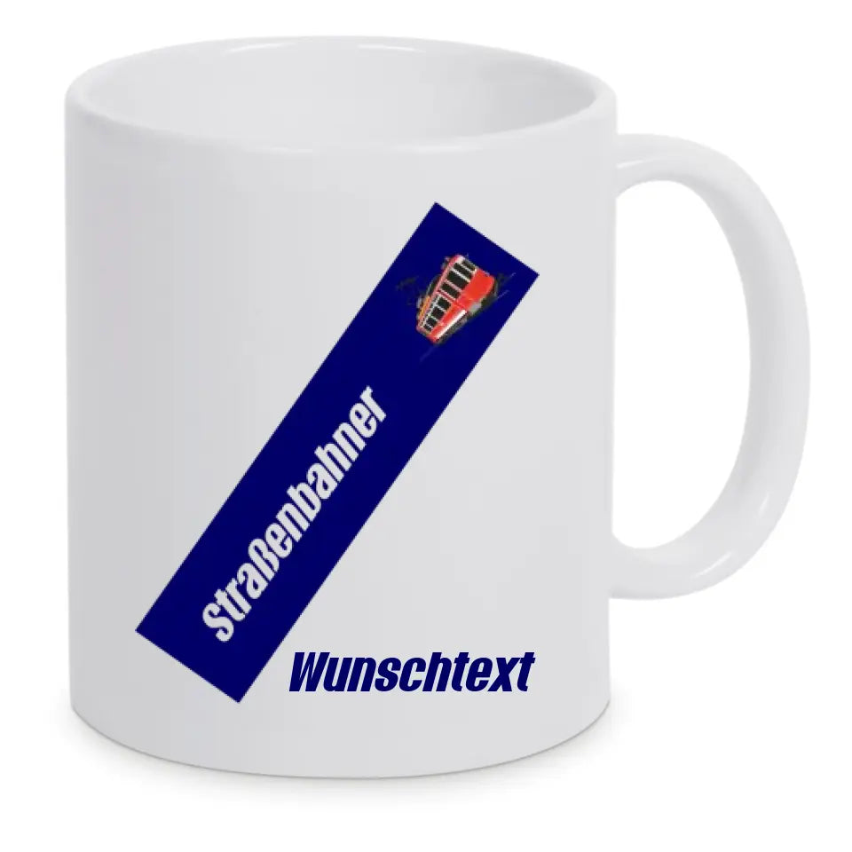 Keramik-Tasse - Straßenbahner in verschiedenen Farben und Kombinationen - Personalisiert