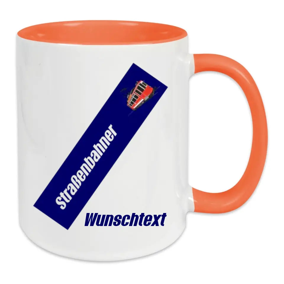 Keramik-Tasse - Straßenbahner in verschiedenen Farben und Kombinationen - Personalisiert