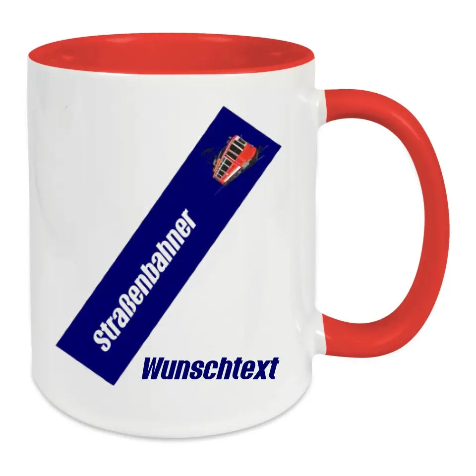 Keramik-Tasse - Straßenbahner in verschiedenen Farben und Kombinationen - Personalisiert