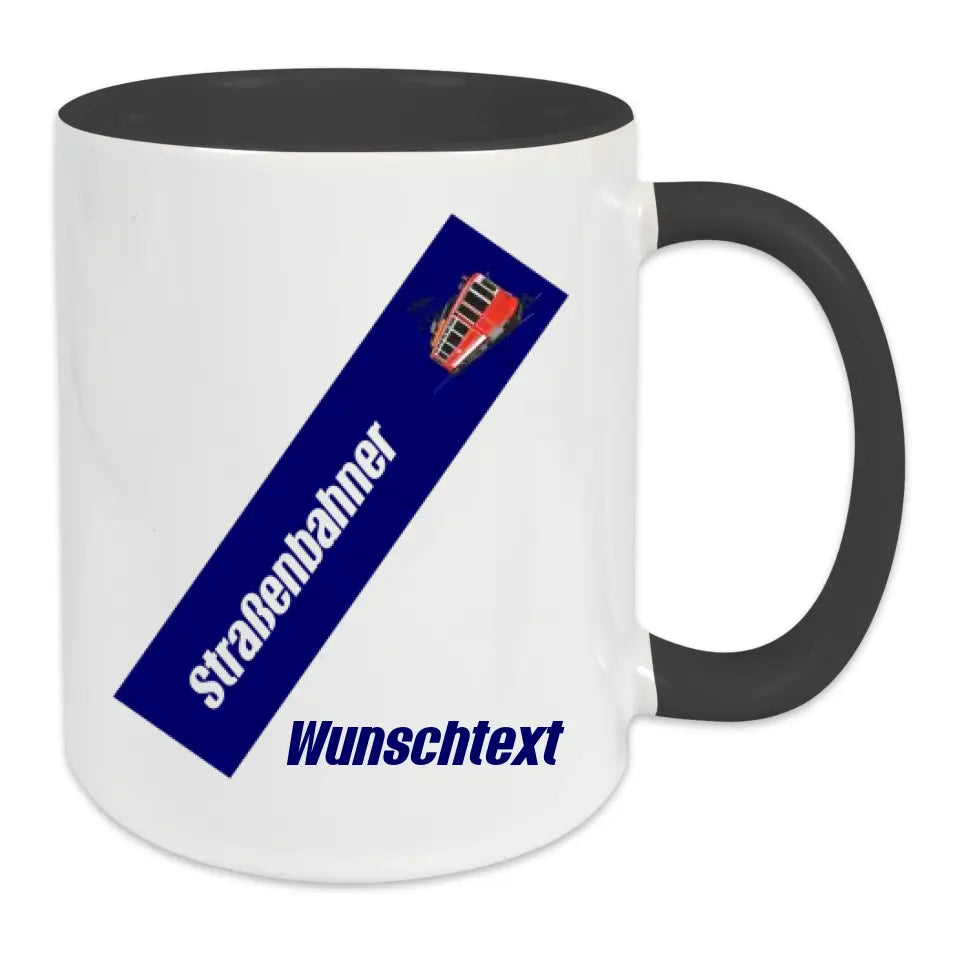 Keramik-Tasse - Straßenbahner in verschiedenen Farben und Kombinationen - Personalisiert