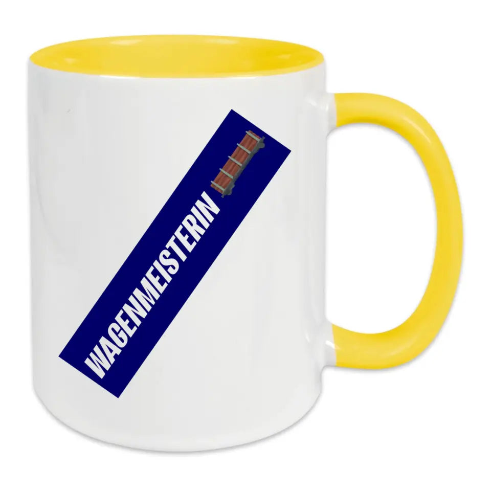 Keramik-Tasse - Wagenmeisterin in verschiedenen Farben und Kombinationen