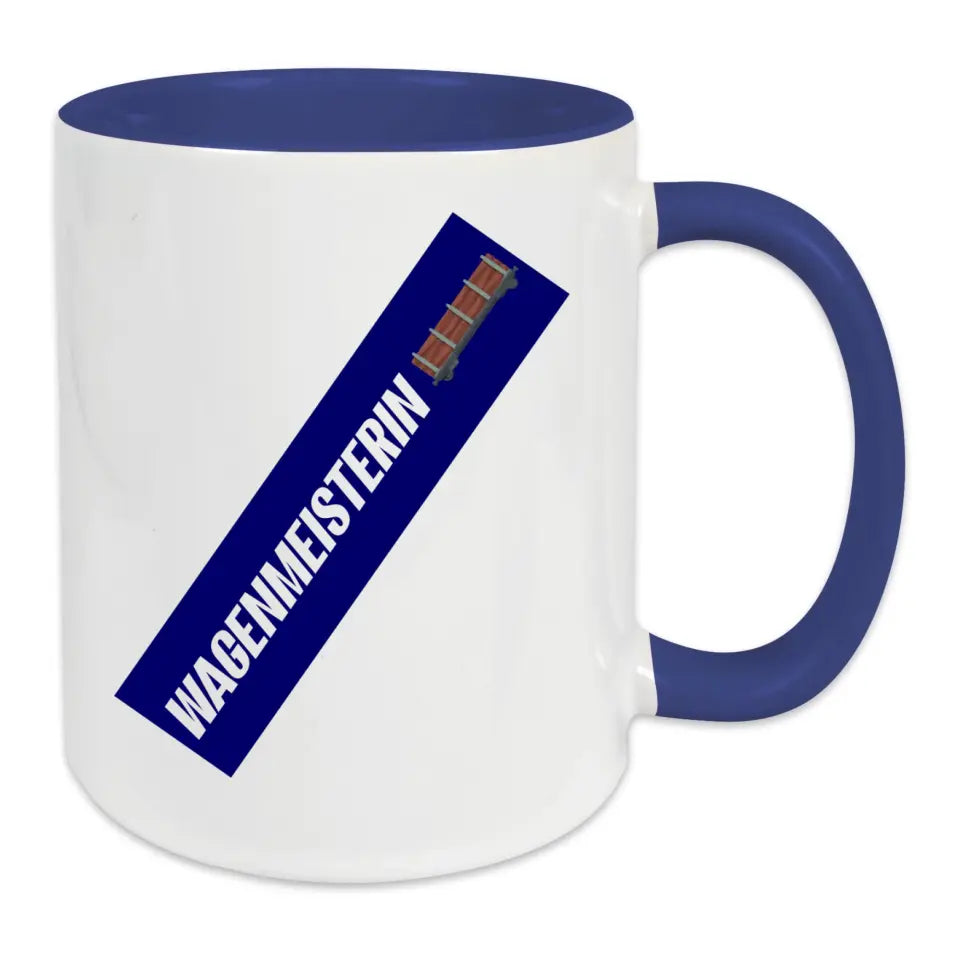 Keramik-Tasse - Wagenmeisterin in verschiedenen Farben und Kombinationen