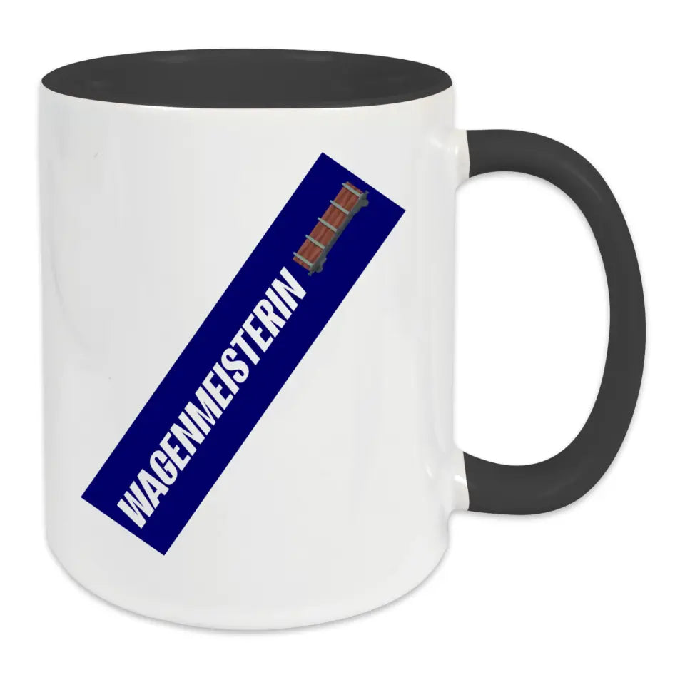 Keramik-Tasse - Wagenmeisterin in verschiedenen Farben und Kombinationen