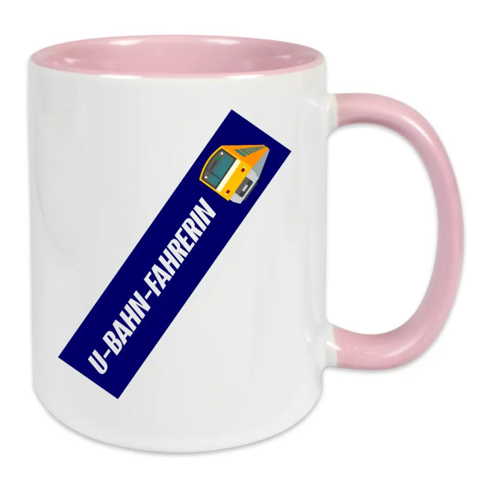 Keramik-Tasse - U-Bahn-Fahrerin in verschiedenen Farben und Kombinationen