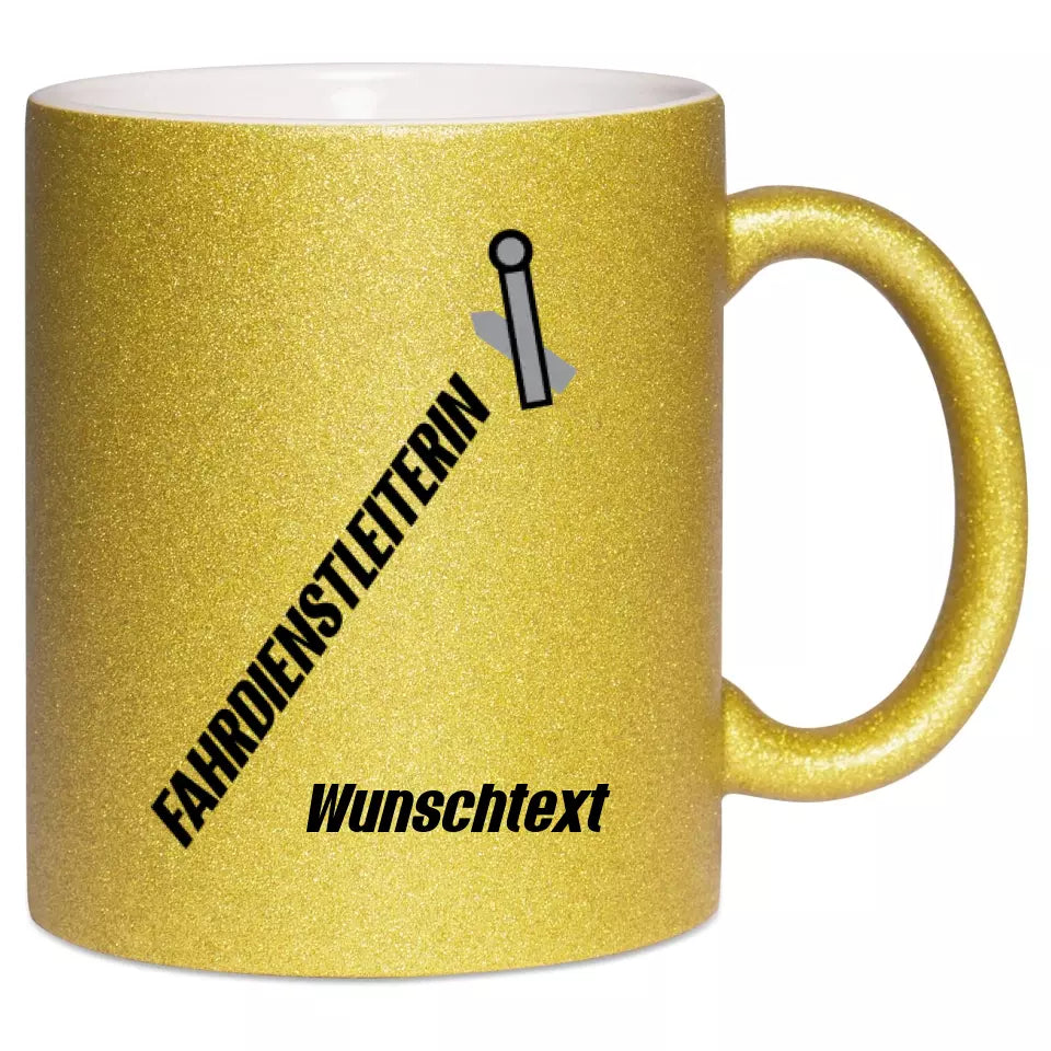 Keramik-Tasse Spark - Fahrdienstleiterin in verschiedenen Varianten - Personalisiert