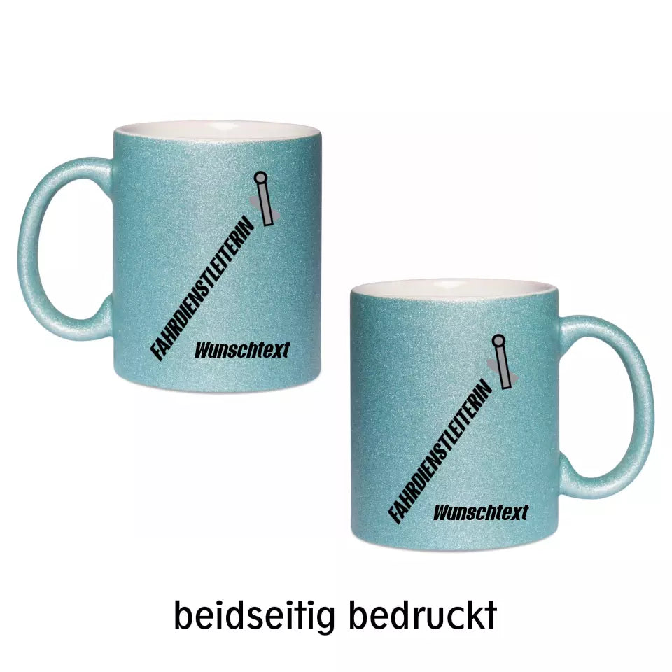 Keramik-Tasse Spark - Fahrdienstleiterin in verschiedenen Varianten - Personalisiert