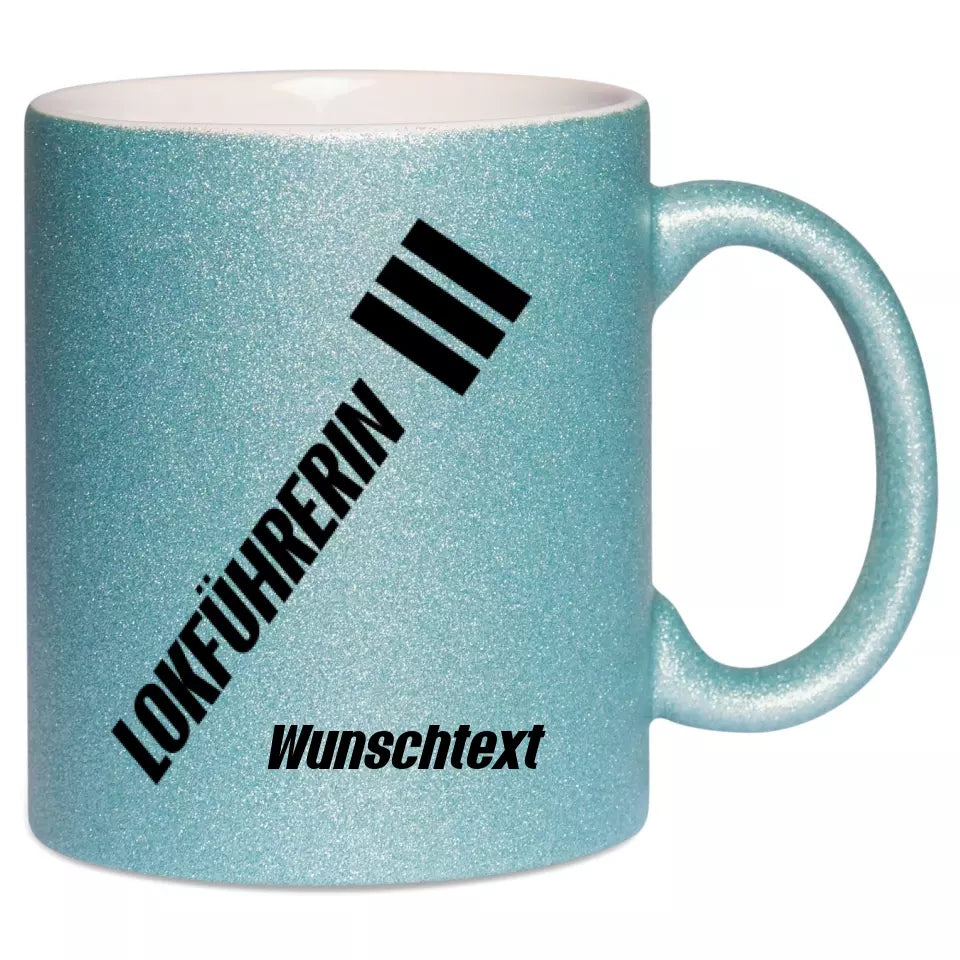 Keramik-Tasse Spark - Lokführerin in verschiedenen Varianten - Personalisiert