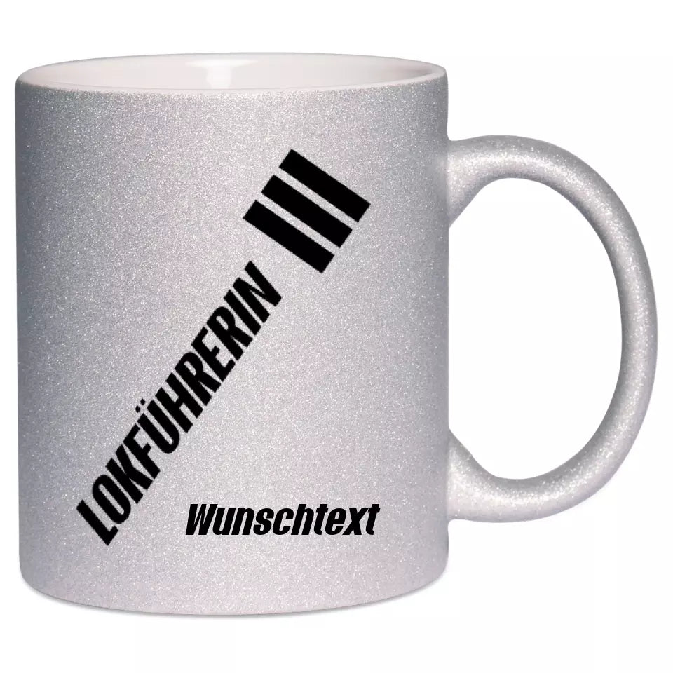 Keramik-Tasse Spark - Lokführerin in verschiedenen Varianten - Personalisiert