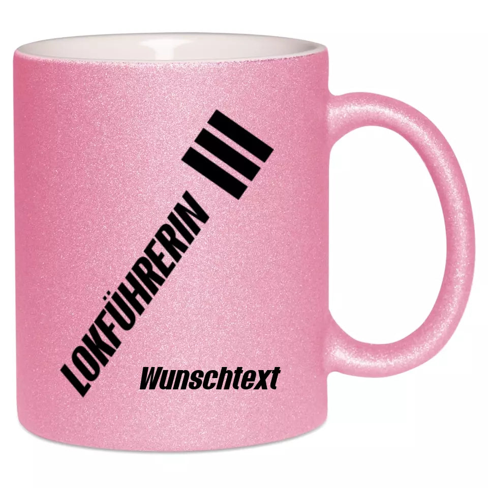 Keramik-Tasse Spark - Lokführerin in verschiedenen Varianten - Personalisiert