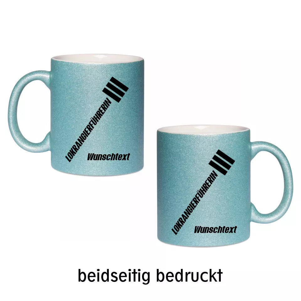 Keramik-Tasse Spark - Lokrangierführerin in verschiedenen Varianten - Personalisiert