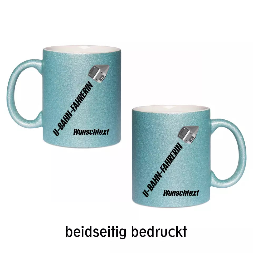 Keramik-Tasse Spark - U-Bahn-Fahrerin in verschiedenen Varianten - Personalisiert