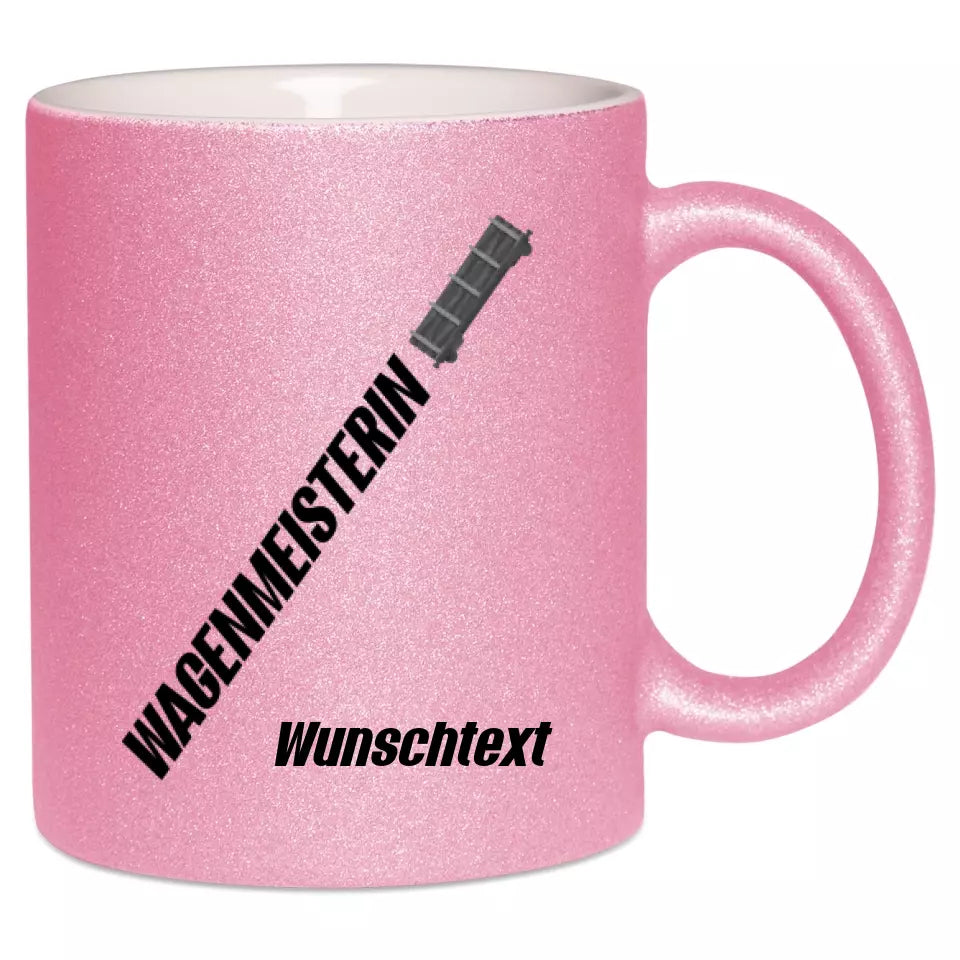 Keramik-Tasse Spark - Wagenmeisterin in verschiedenen Varianten - Personalisiert