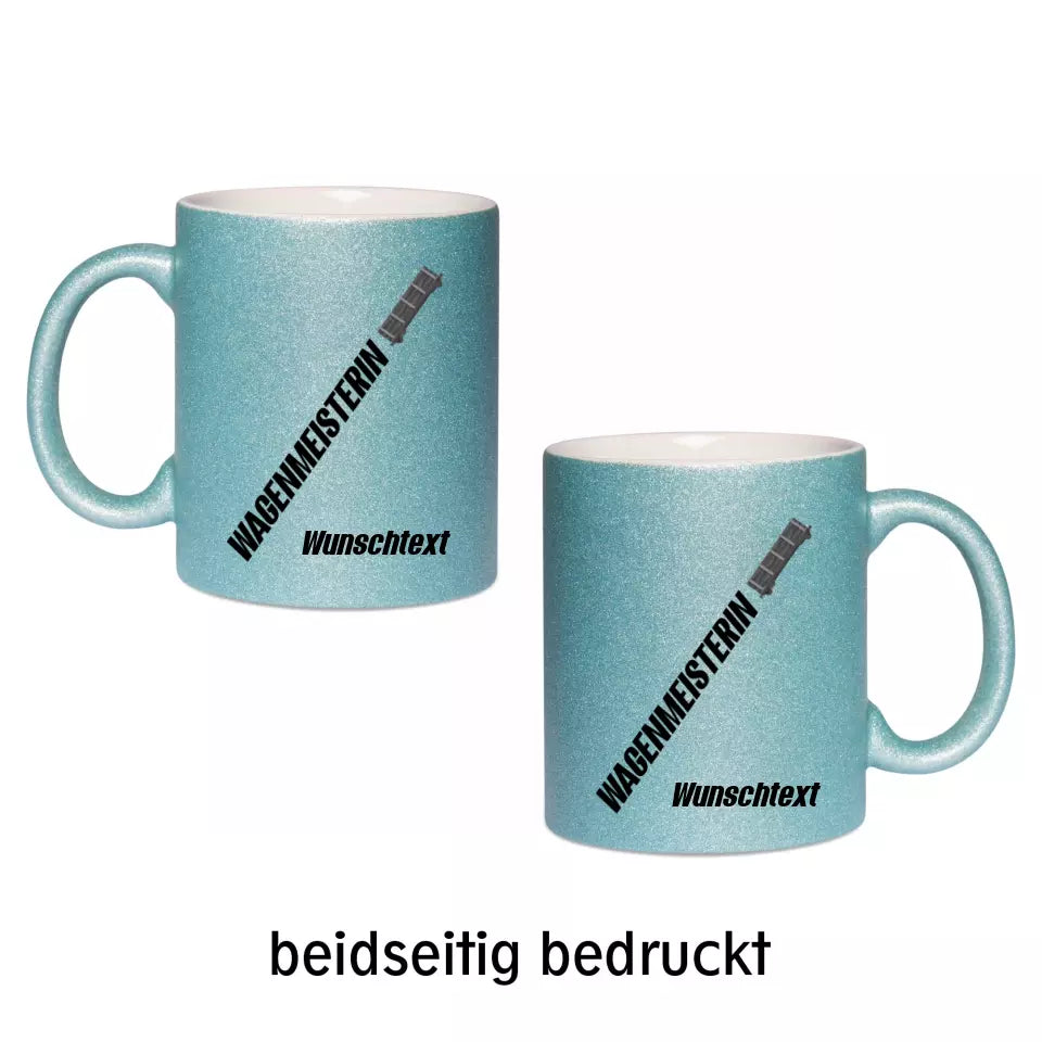 Keramik-Tasse Spark - Wagenmeisterin in verschiedenen Varianten - Personalisiert
