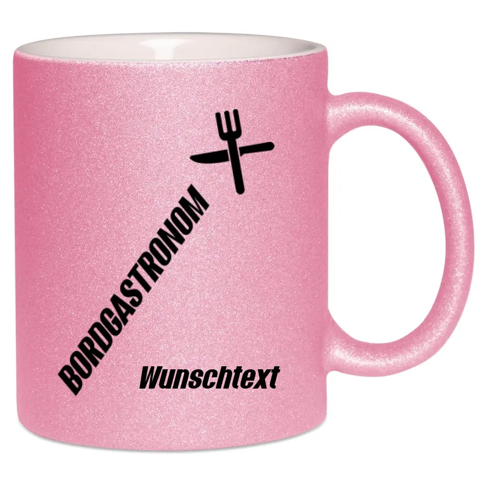 Keramik-Tasse Spark - Bordgastronom (Messer & Gabel) in verschiedenen Varianten - Personalisiert