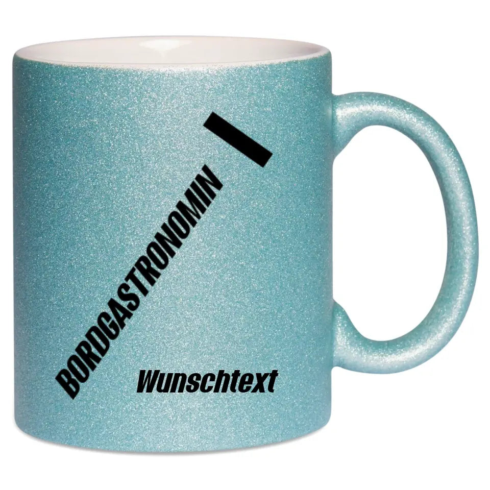 Keramik-Tasse Spark - Bordgastronomin (Streifen) in verschiedenen Varianten - Personalisiert