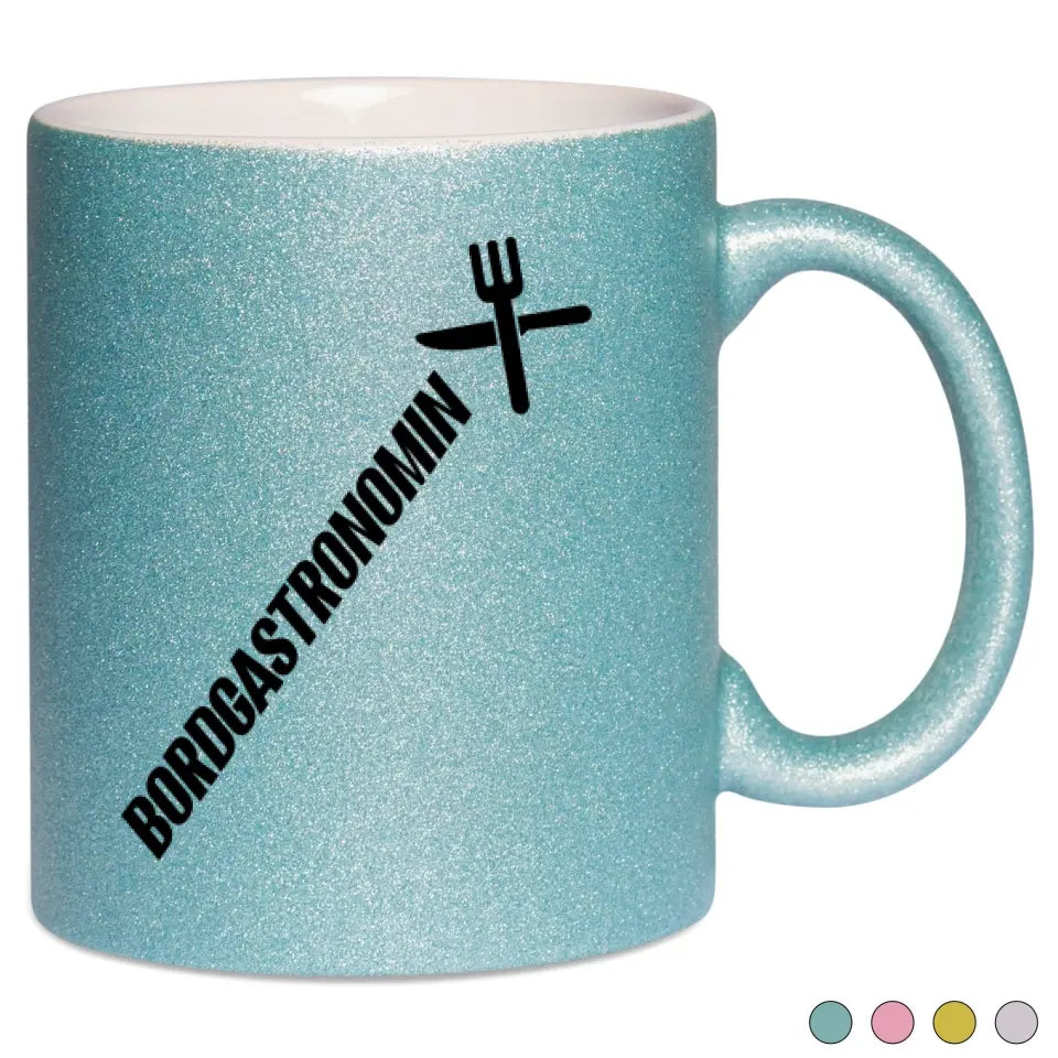 Keramik-Tasse Spark - Bordgastronomin (Messer & Gabel) in verschiedenen Varianten