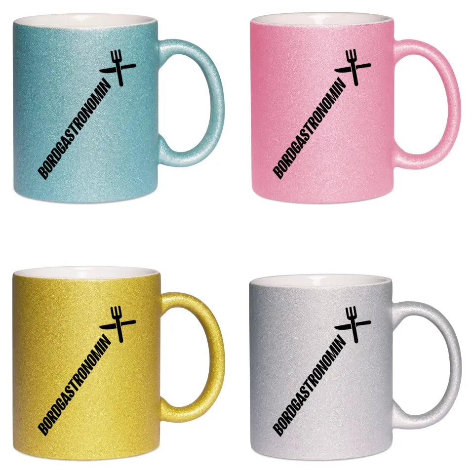 Keramik-Tasse Spark - Bordgastronomin (Messer & Gabel) in verschiedenen Varianten