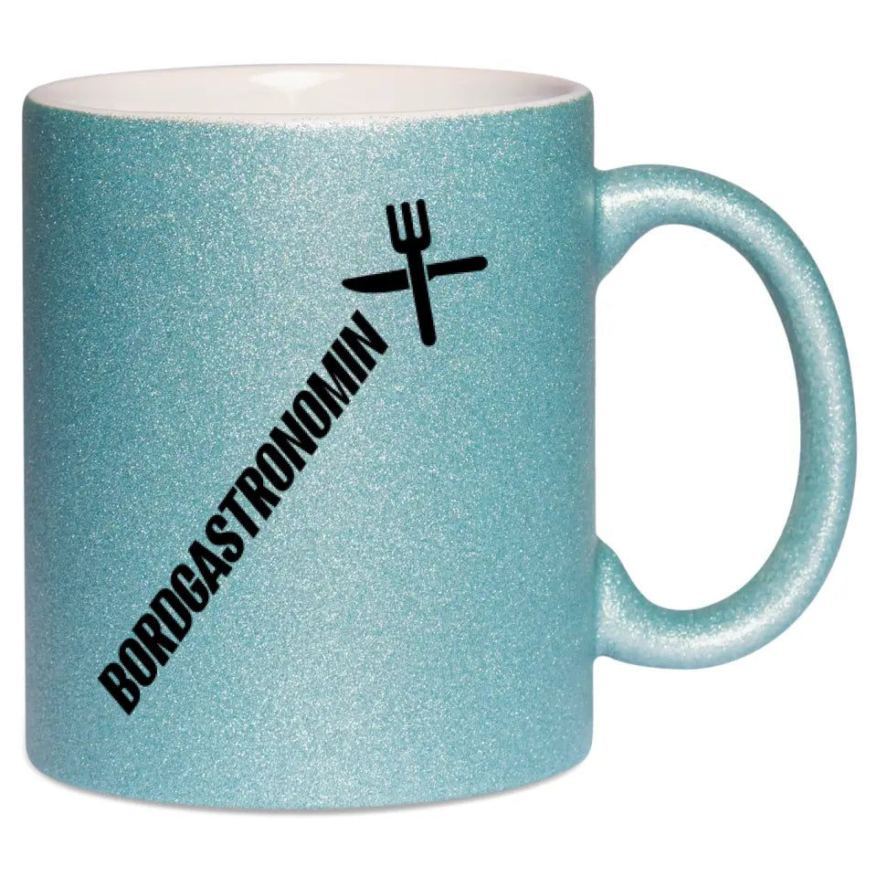 Keramik-Tasse Spark - Bordgastronomin (Messer & Gabel) in verschiedenen Varianten
