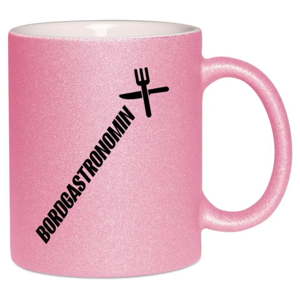 Keramik-Tasse Spark - Bordgastronomin (Messer & Gabel) in verschiedenen Varianten