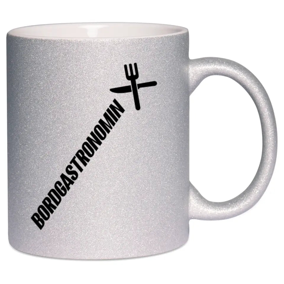 Keramik-Tasse Spark - Bordgastronomin (Messer & Gabel) in verschiedenen Varianten