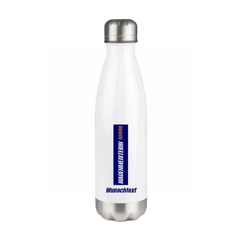 Edelstahl-Trinkflasche 500 ml - Wagenmeisterin - in verschiedenen Varianten - Personalisiert