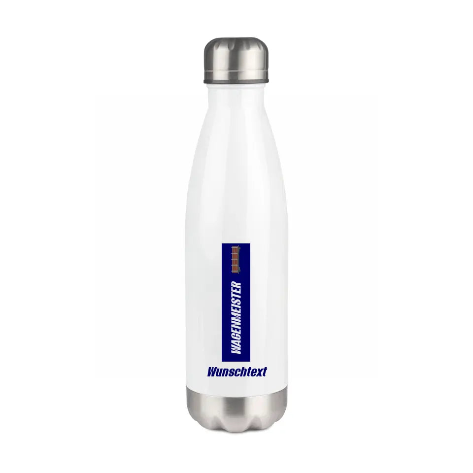 Edelstahl-Trinkflasche 500 ml - Wagenmeister - in verschiedenen Varianten - Personalisiert