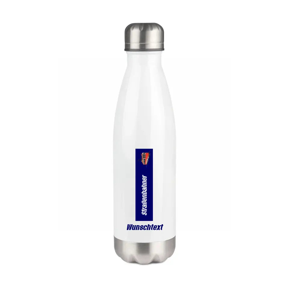 Edelstahl-Trinkflasche 500 ml - Straßenbahner - in verschiedenen Varianten - Personalisiert