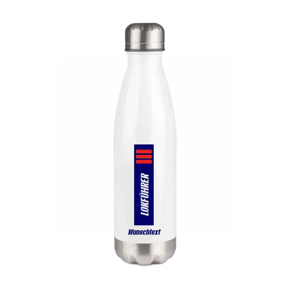 Edelstahl-Trinkflasche 750 ml - Lokführer - in verschiedenen Varianten - Personalisiert