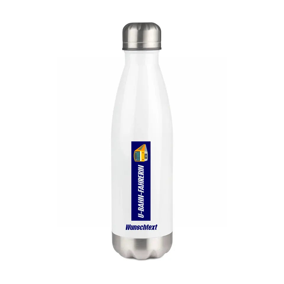 Edelstahl-Trinkflasche 750 ml - U-Bahn-Fahrerin - in verschiedenen Varianten - Personalisiert